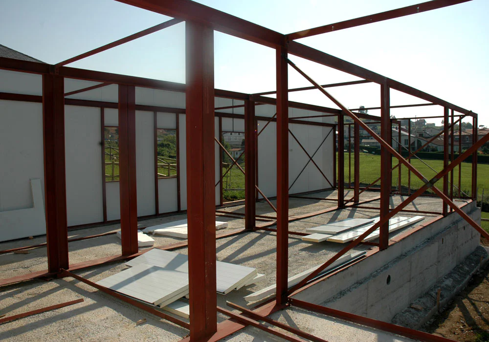 construccion de una casa prefabricada de acero