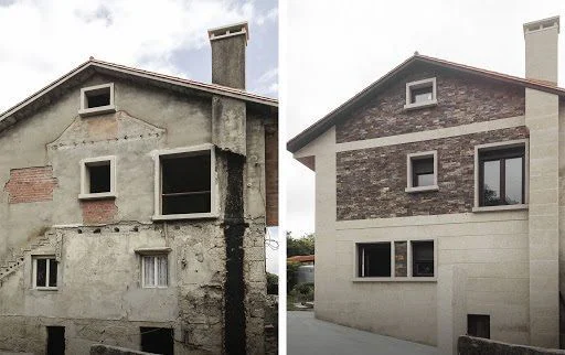 antes y despues de rehabilitar una fachada