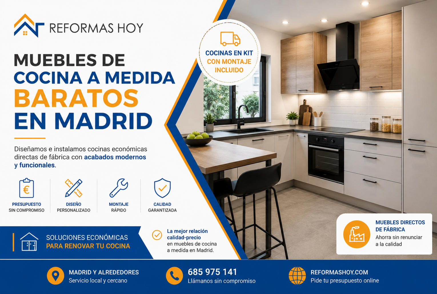 Muebles de cocina a medida baratos