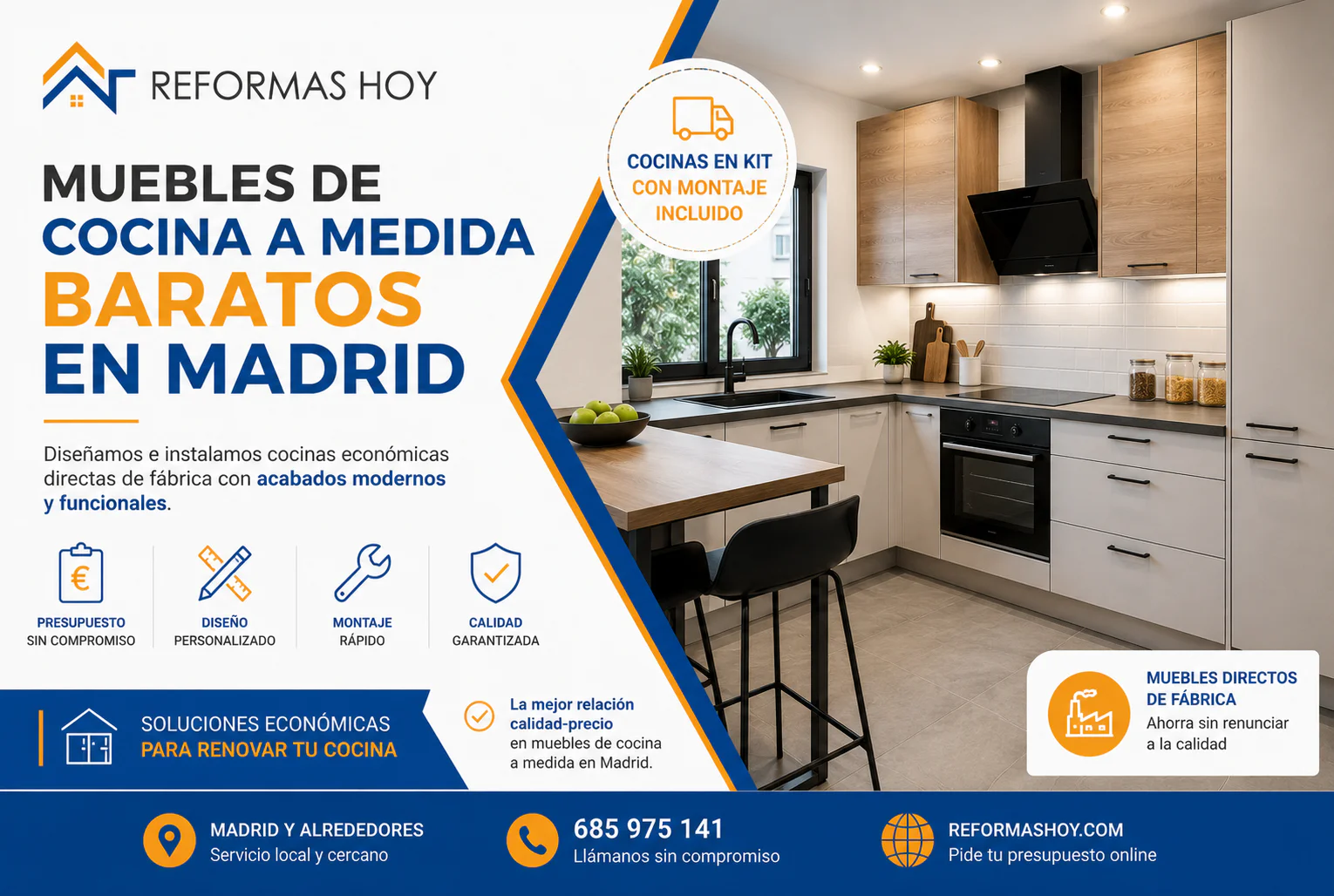 Muebles de cocina a medida baratos
