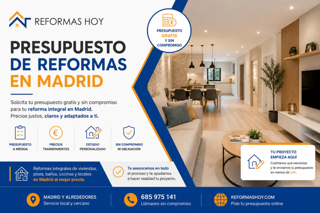 Presupuesto reformas Madrid vivienda