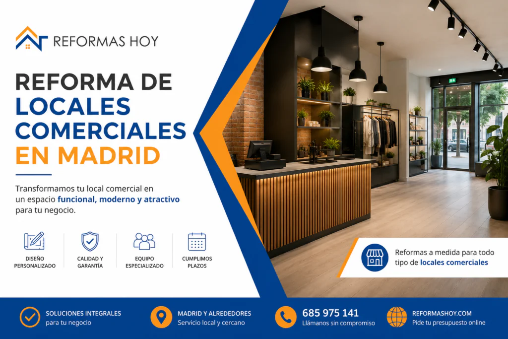 Reformas de locales comerciales en Madrid